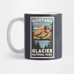 A Vintage Travel Art of the Glacier National Park - Montana - US Mug
